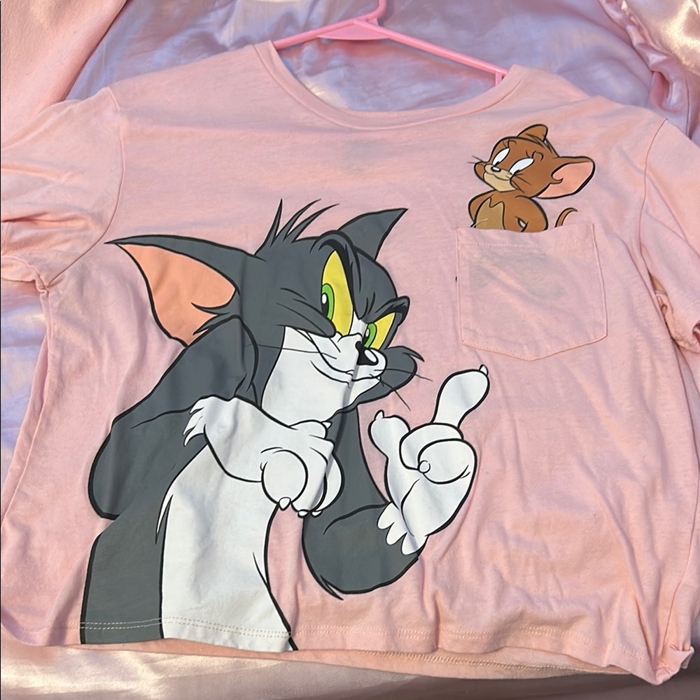 Tom and Jerry Pink Kids Shirt